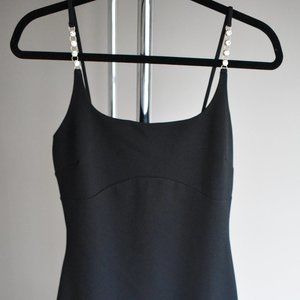 ASOS Microrib Bodycon Dress with Gem strap detail